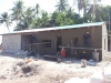 Ongoing plastering works, Facility building